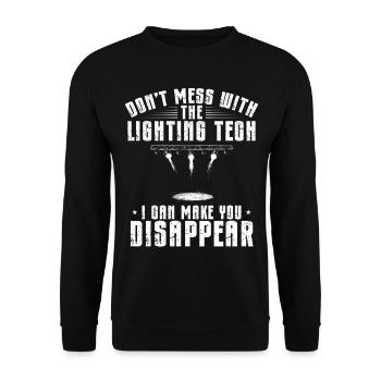Lighting technician Lighting technician Lighting technology - Unisex Sweatshirt - black - Front - Alina (178cm) & Michal (187cm)