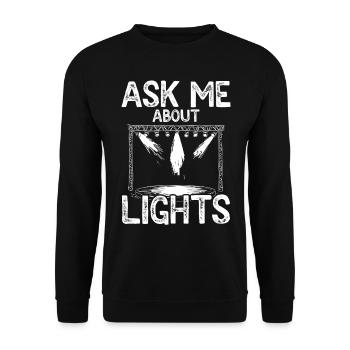 Lighting technician Lighting technician Lighting technology - Unisex Sweatshirt - black - Front - Alina (178cm) & Michal (187cm)