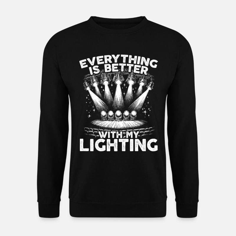 Lichttechniker Beleuchtungstechniker Lichttechnik - Unisex Pullover - Schwarz