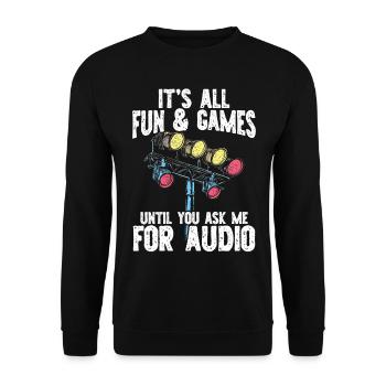Lighting technician Lighting technician Lighting technology - Unisex Sweatshirt - black - Front - Alina (178cm) & Michal (187cm)