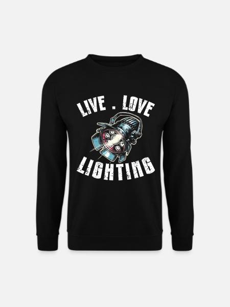 Lichttechniker Beleuchtungstechniker Lichttechnik - Unisex Pullover - Schwarz