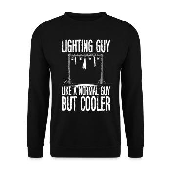 Lighting Technician Lighting Technician Lighting Technology - Unisex Sweatshirt - black - Front - Alina (178cm) & Michal (187cm)