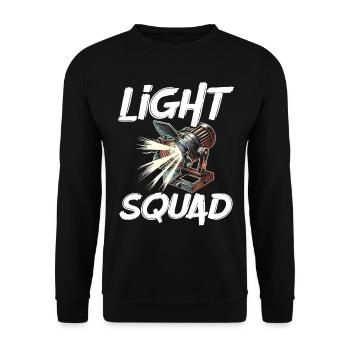 Lighting Technician Lighting Technician Lighting Technology - Unisex Sweatshirt - black - Front - Alina (178cm) & Michal (187cm)