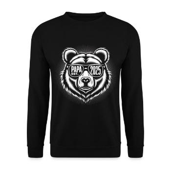 Nouveau papa 2025 - Sweat-shirt Unisexe - noir - Devant - Alina (178cm) & Michal (187cm)