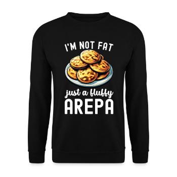 Venezuelan Arepas - Unisex Sweatshirt - black - Front - Alina (178cm) & Michal (187cm)