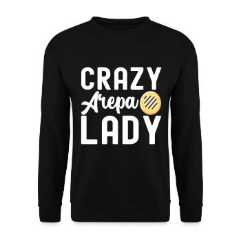 Venezolanische Arepas - Unisex Pullover - Schwarz - Vorne - Alina (178cm) & Michal (187cm)