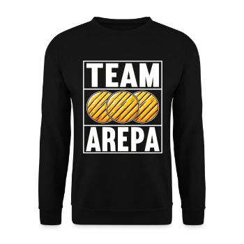 Venezuelan Arepas - Unisex Sweatshirt - black - Front - Alina (178cm) & Michal (187cm)