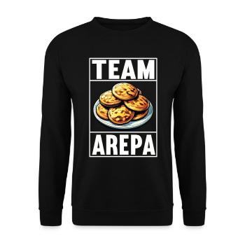 Venezuelan Arepas - Unisex Sweatshirt - black - Front - Alina (178cm) & Michal (187cm)