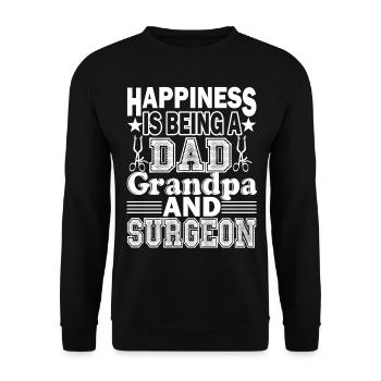 Surgeon Dad Grandpa And Surgeon - Unisex Sweatshirt - black - Front - Alina (178cm) & Michal (187cm)