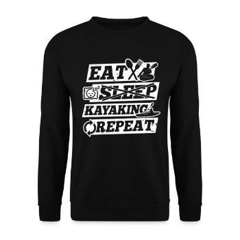 Canoeing Kayaking - Eat Sleep Kayaking Repeat - Unisex Sweatshirt - black - Front - Alina (178cm) & Michal (187cm)