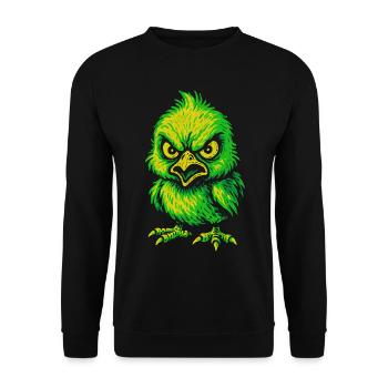 Néon en colère poussin style dessin animé - Sweat-shirt Unisexe - noir - Devant - Alina (178cm) & Michal (187cm)