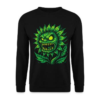 Tournesol démoniaque dans le style néon - Sweat-shirt Unisexe - noir - Devant - Alina (178cm) & Michal (187cm)