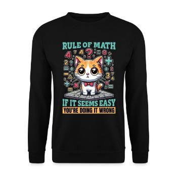 Mathematician Rule Of Math Statistician Math Tutor - Unisex Sweatshirt - black - Front - Alina (178cm) & Michal (187cm)