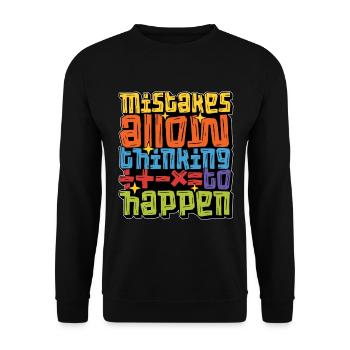 Mathematician Mistakes Allow Thinking Mathematics - Unisex Sweatshirt - black - Front - Alina (178cm) & Michal (187cm)