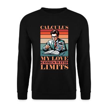 Mathematician Calculus My Love Comes Statistics - Unisex Sweatshirt - black - Front - Alina (178cm) & Michal (187cm)