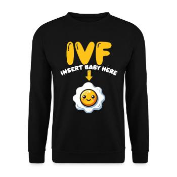Bewusstsein für Unfruchtbarkeit IVF Befruchtung - Unisex Pullover - Schwarz - Vorne - Alina (178cm) & Michal (187cm)