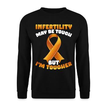 Infertility awareness IVF fertilization - Unisex Sweatshirt - black - Front - Alina (178cm) & Michal (187cm)