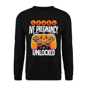 Bewusstsein für Unfruchtbarkeit IVF Befruchtung - Unisex Pullover - Schwarz - Vorne - Alina (178cm) & Michal (187cm)