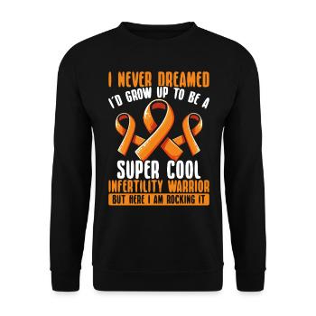 Infertility awareness IVF fertilization - Unisex Sweatshirt - black - Front - Alina (178cm) & Michal (187cm)