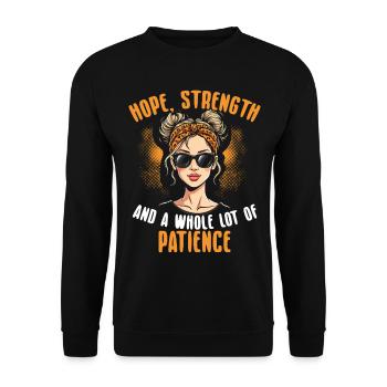 Bewusstsein für Unfruchtbarkeit IVF Befruchtung - Unisex Pullover - Schwarz - Vorne - Alina (178cm) & Michal (187cm)
