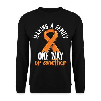 Infertility awareness IVF fertilization - Unisex Sweatshirt - black - Front - Alina (178cm) & Michal (187cm)