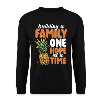 Infertility awareness IVF fertilization - Unisex Sweatshirt - black - Front - Alina (178cm) & Michal (187cm)