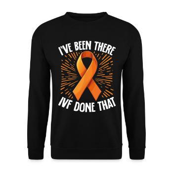 Infertility awareness IVF fertilization - Unisex Sweatshirt - black - Front - Alina (178cm) & Michal (187cm)