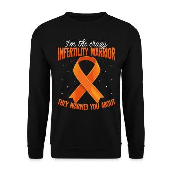 Infertility awareness IVF fertilization - Unisex Sweatshirt - black - Front - Alina (178cm) & Michal (187cm)