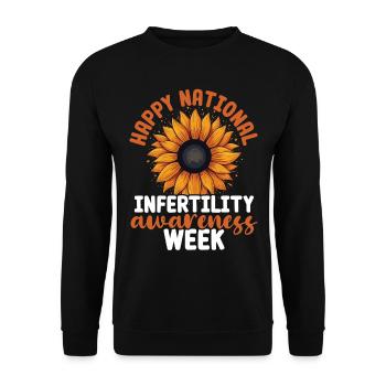 Awareness of Infertility IVF Fertilization - Unisex Sweatshirt - black - Front - Alina (178cm) & Michal (187cm)
