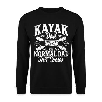 Kayak Dad like a normal Dad just cooler - Kayaker - Unisex Sweatshirt - black - Front - Alina (178cm) & Michal (187cm)