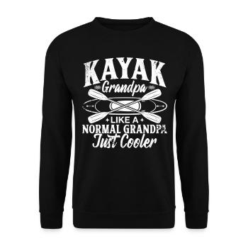 Kayak Papi comme un Papi normal juste plus frais - - Sweat-shirt Unisexe - noir - Devant - Alina (178cm) & Michal (187cm)