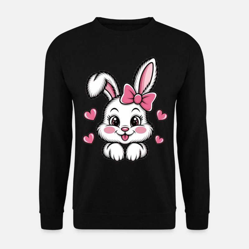 Niedlicher Hase für Tierfreunde - Unisex Pullover - Schwarz