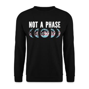 Transgender Trans LGBT Pride - Unisex Pullover - Schwarz - Vorne - Alina (178cm) & Michal (187cm)