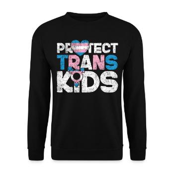Fierté LGBT transgenre - Sweat-shirt Unisexe - noir - Devant - Alina (178cm) & Michal (187cm)