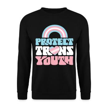 Fierté LGBT transgenre - Sweat-shirt Unisexe - noir - Devant - Alina (178cm) & Michal (187cm)