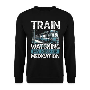 Zugfahrer Lokführer Zugliebhaber Bahnhof - Unisex Pullover - Schwarz - Vorne - Alina (178cm) & Michal (187cm)