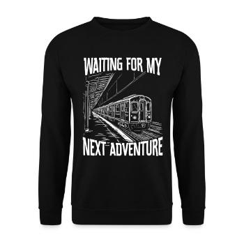 Zugfahrer Lokführer Zugliebhaber Bahnhof - Unisex Pullover - Schwarz - Vorne - Alina (178cm) & Michal (187cm)