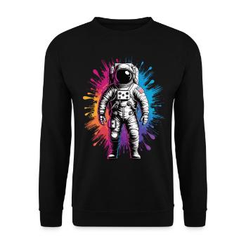 Chemise d’astronaute Color Splash - Sweat-shirt Unisexe - noir - Devant - Alina (178cm) & Michal (187cm)