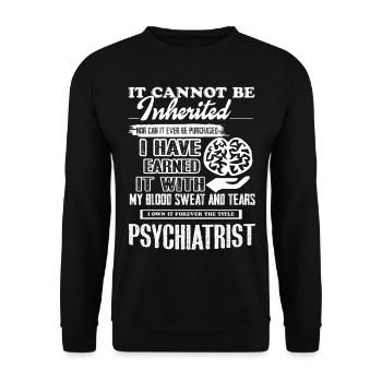 Psychiatrist Forever The Tittle Psychiatrist - Unisex Sweatshirt - black - Front - Alina (178cm) & Michal (187cm)