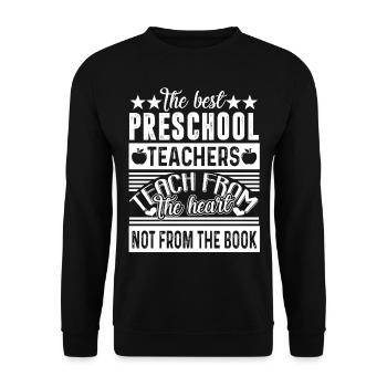 Preschool Teacher Best Preschool Teacher - Unisex Sweatshirt - black - Front - Alina (178cm) & Michal (187cm)