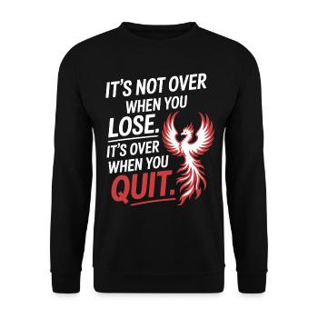 Ce n’est pas fini quand vous perdez la motivation de la persévérance - Sweat-shirt Unisexe - noir - Devant - Alina (178cm) & Michal (187cm)