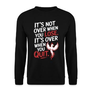 Ce n’est pas fini quand vous perdez la motivation de la persévérance - Sweat-shirt Unisexe - noir - Devant - Alina (178cm) & Michal (187cm)