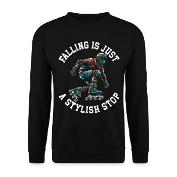 Patins à roues alignées Rollers Patins à roues alignées - Sweat-shirt Unisexe - noir - Devant - Alina (178cm) & Michal (187cm)