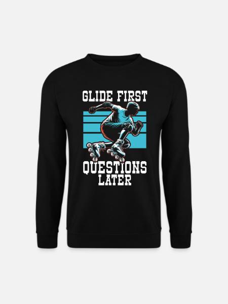 Inline Skating Rollerblading Inline Skates - Unisex Pullover - Schwarz