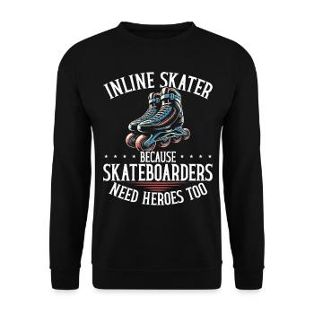 Patins à roues alignées Rollers Patins à roues alignées - Sweat-shirt Unisexe - noir - Devant - Alina (178cm) & Michal (187cm)