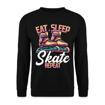 Inline Skating Rollerblading Inline Skates - Unisex Pullover - Schwarz - Vorne - Alina (178cm) & Michal (187cm)