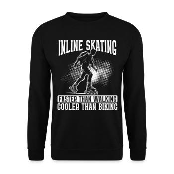 Inline Skating Rollerblading Inline Skates - Unisex Pullover - Schwarz - Vorne - Alina (178cm) & Michal (187cm)