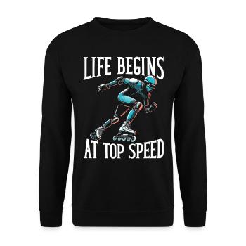 Inline Skating Rollerblading Inline Skates - Unisex Pullover - Schwarz - Vorne - Alina (178cm) & Michal (187cm)