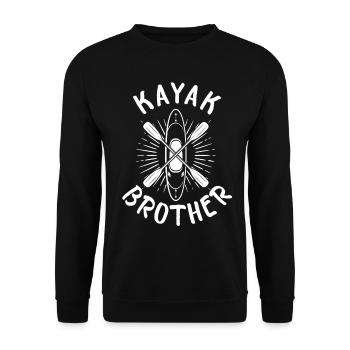 Kayak Brother Kayaking Canoeing Brother Kayaker - Unisex Pullover - Schwarz - Vorne - Alina (178cm) & Michal (187cm)