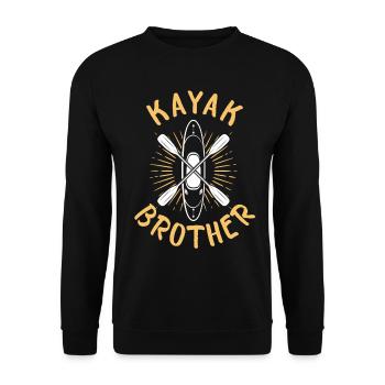 Canoeing Kayaking Brother Kayaker Kayak Brother - Unisex Pullover - Schwarz - Vorne - Alina (178cm) & Michal (187cm)